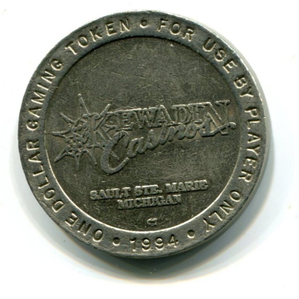 1994 Kewadin Casinos Sault Ste. Marie Michigan $1 Gaming Token (b859-25)